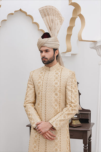Golden Hand Embellished Sherwani