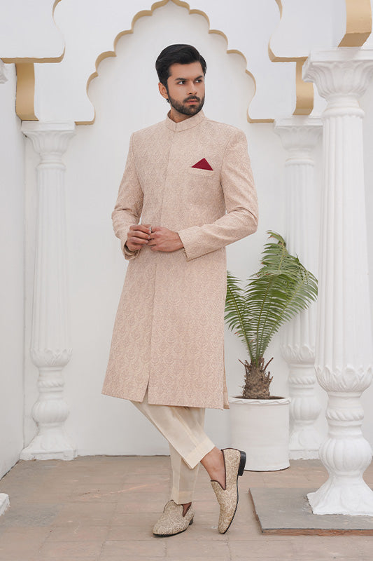 Ivory Zari Sherwani