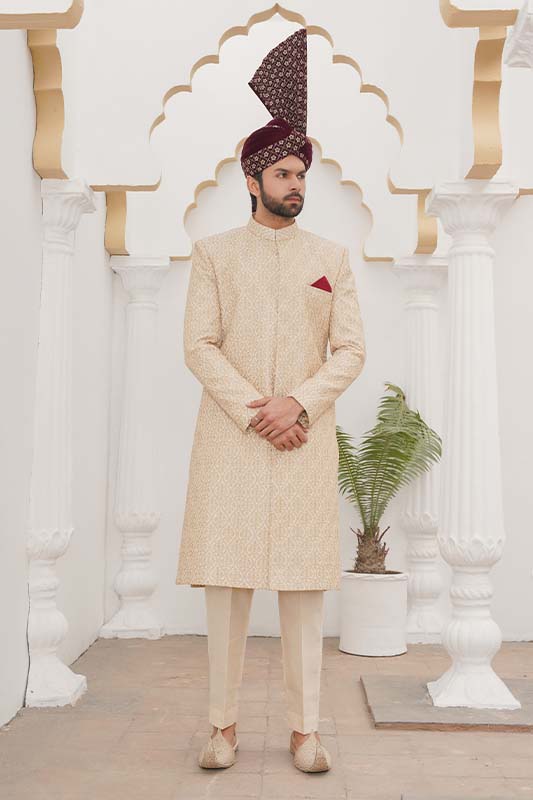 Golden Embroidery Sherwani