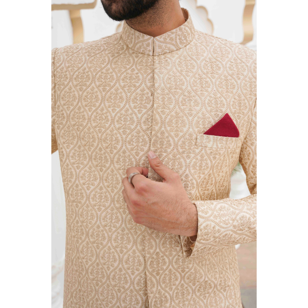 Golden Embroidery Sherwani