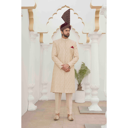 Golden Embroidery Sherwani