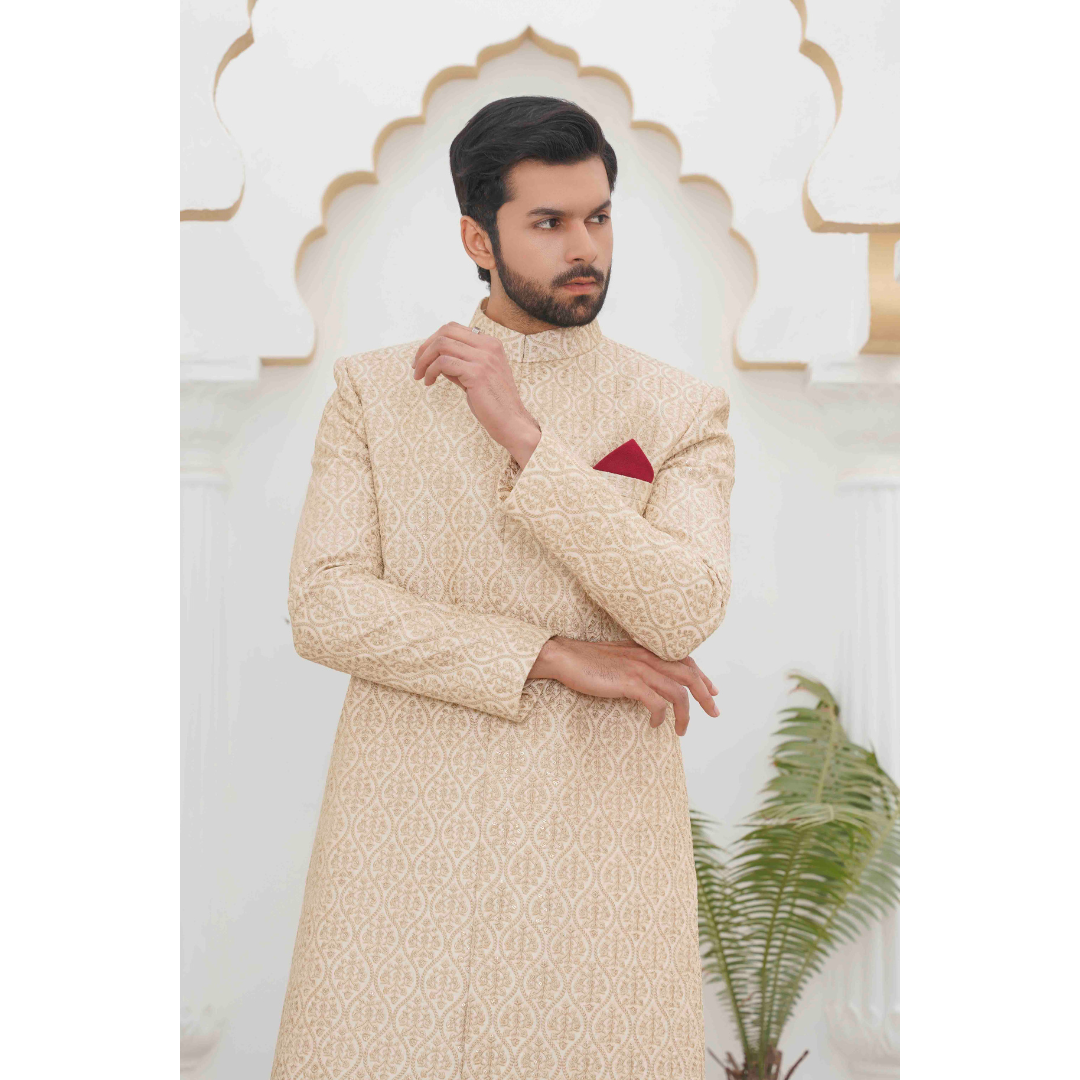 Golden Embroidery Sherwani