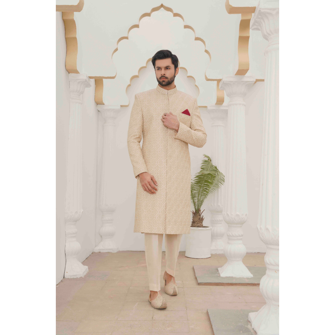 Golden Embroidery Sherwani