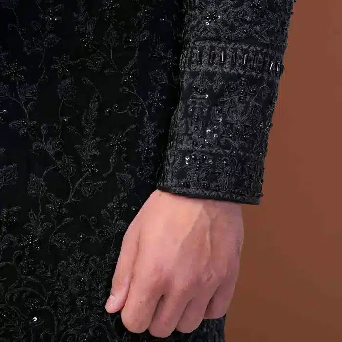 Black Tropical Sherwani (S 10)