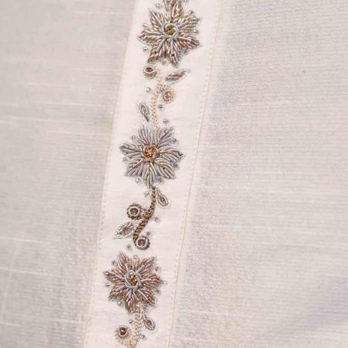 Off White Raw Silk Kurta Pajama (KP 4) - Image 6