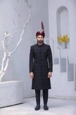 classic black embroidered sherwani 2026