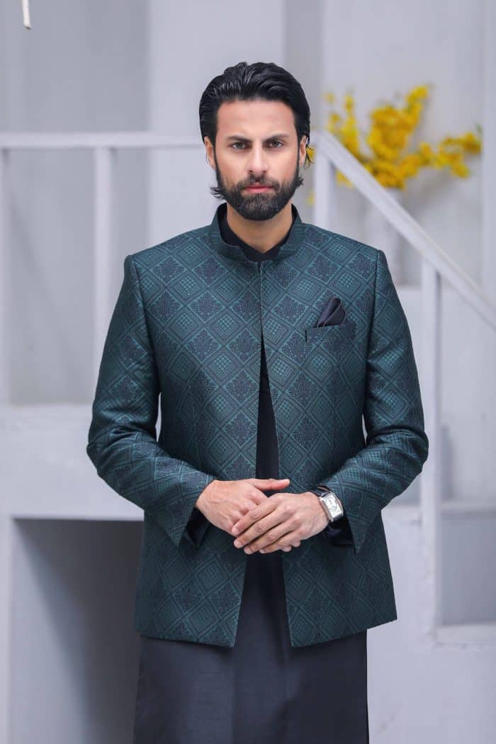 Royal Green Prince Coat (P 4) - Image 3