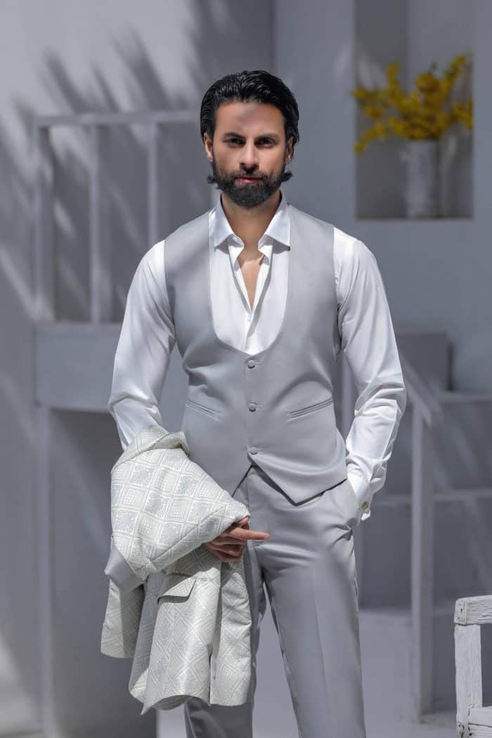 Premium Night Grey 3 Piece Suit (ds-01) - Image 4