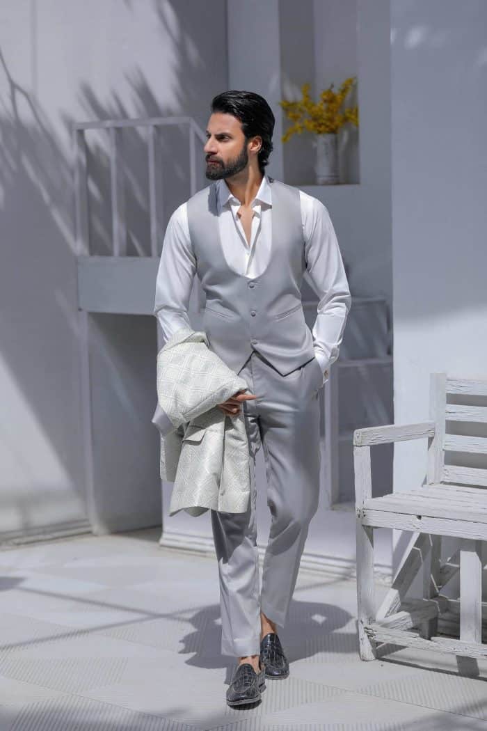 Premium Night Grey 3 Piece Suit (ds-01) - Image 3