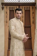 Luxury Off-White Embroidered Sherwani(S 20 ) - Image 3