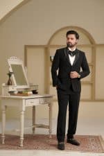 Black Groom Two Piece Designer Suit (ds-4) - Image 2