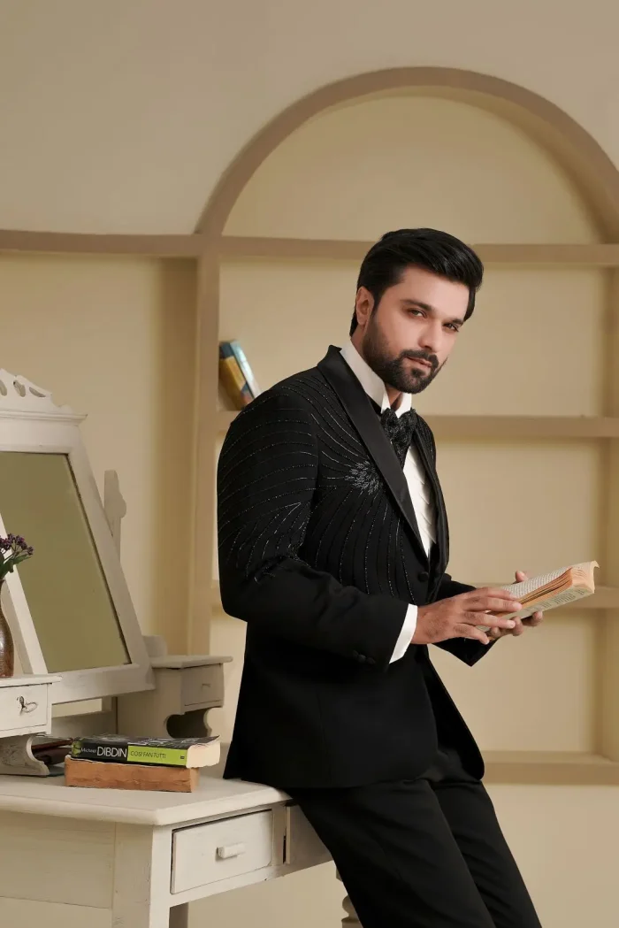 Black Groom Two Piece Designer Suit (ds-4) - Image 6