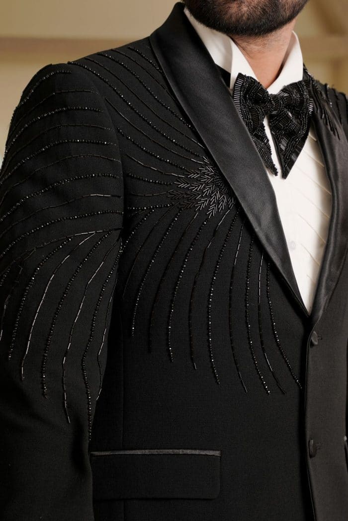 Black Groom Two Piece Designer Suit (ds-4) - Image 9