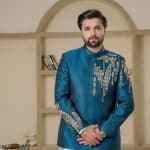 Classic prince coat for groom with embroidery