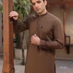 Dark brown premium kurta for men