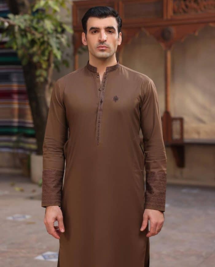 Dark Brown Kurta Premium Quality - Image 2