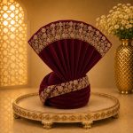 Make your wedding day unforgettable with this Luxury Maroon Velvet Groom Turban, designed for grooms who appreciate timeless elegance.