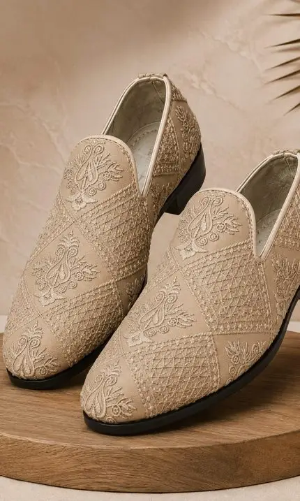 Complete your traditional look with our Premium Embroidered Formal Loafers. Crafted with intricate embroidery and a luxurious finish, these loafers offer the perfect blend of elegance, comfort, and style